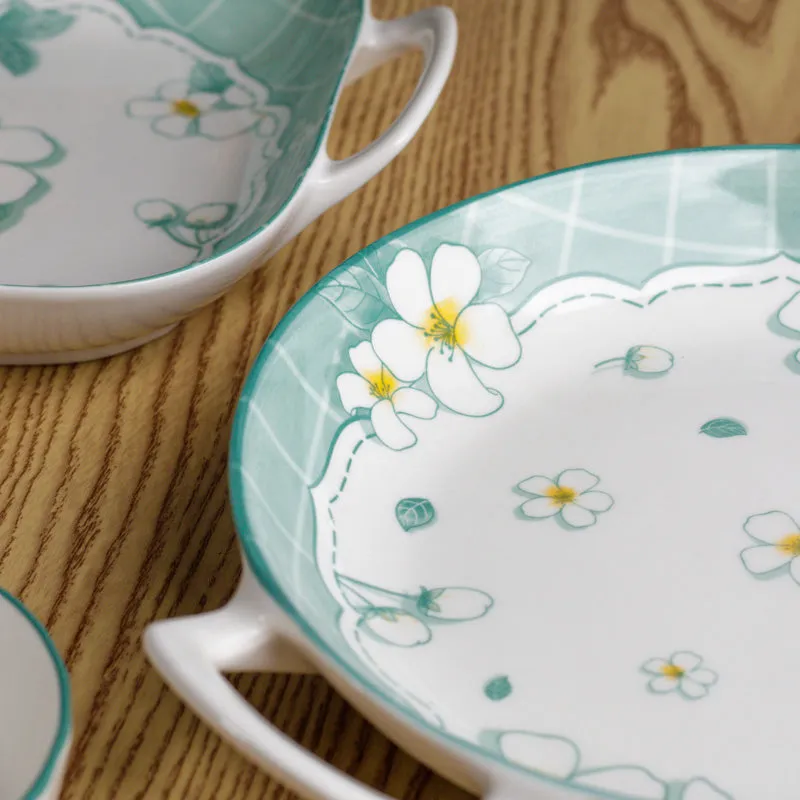 Ivory Rim Porcelain Platter - Four Piece Set media 6