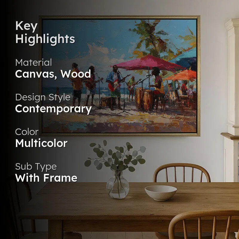 Seaside Groove Canvas Wall Painting With Frame media 2