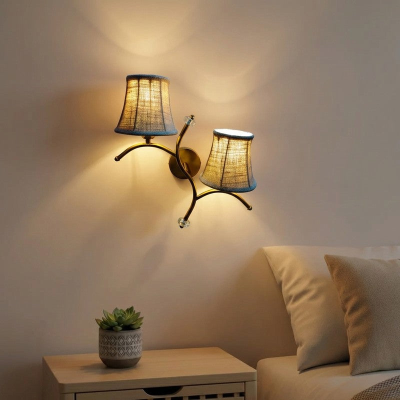 TwinAura Jute Wall Lamp - Beige
