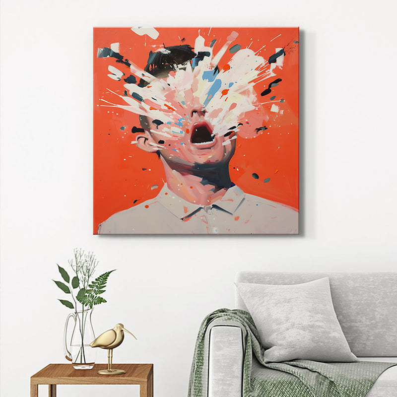 Exploding Head Wall Painting