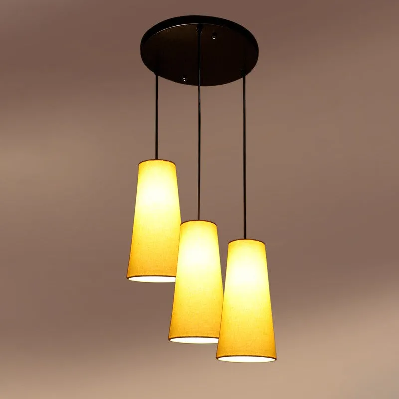 Nordic Neutral Triple Metal Ceiling Lamp - Yellow media 5