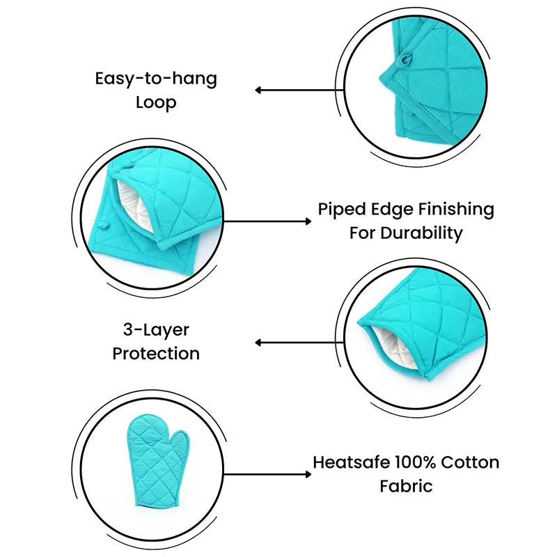 Swayam Garde Kitchen Gloves (Aqua Blue) - Set Of Two media 8