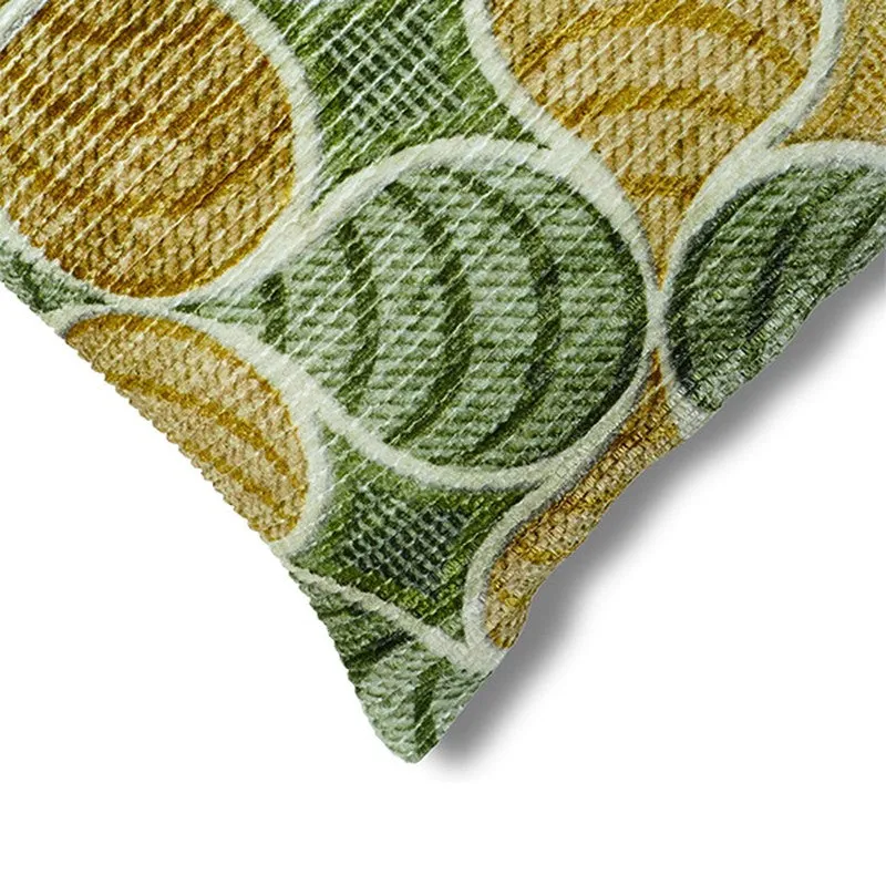 PetalPrism Cushion Cover (Green, Yellow) - Set Of Two media 5