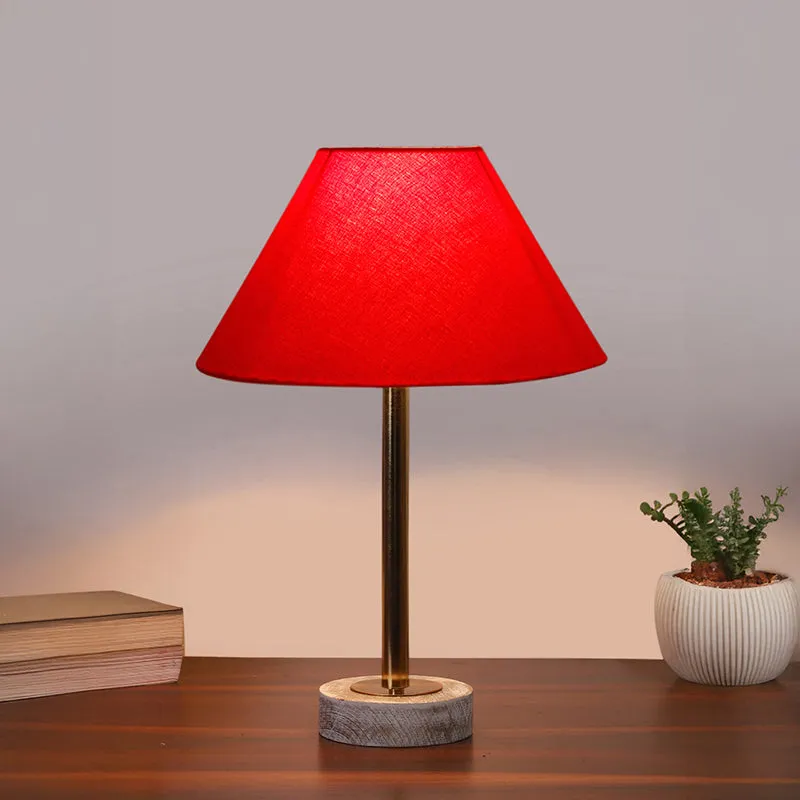 Cotin II Rodin Wooden Table Lamp - Red,Gold,White media 2