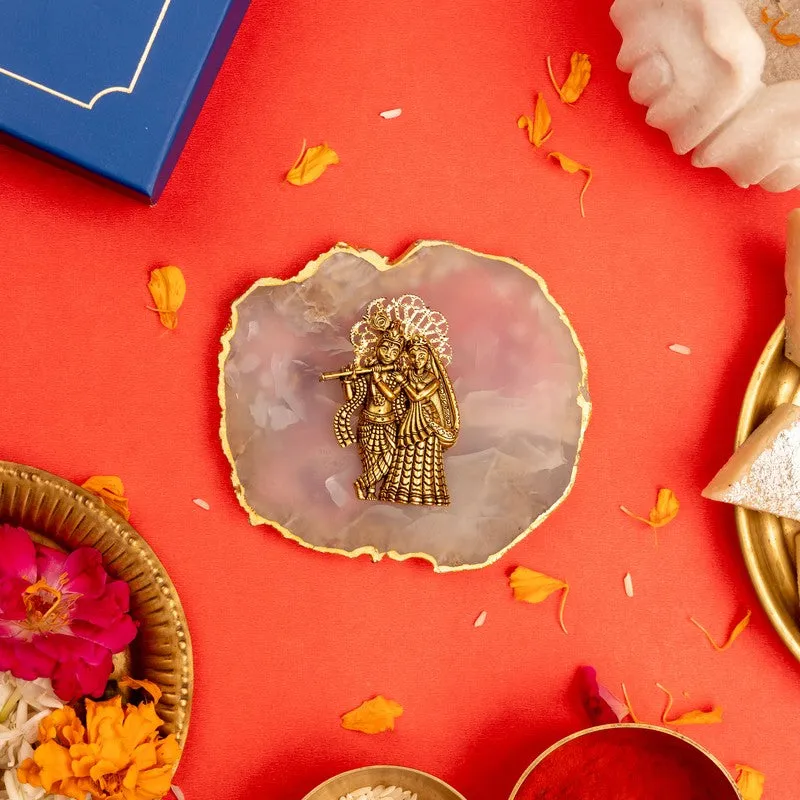 Celestial Charm Radha Krishna Showpiece media 4