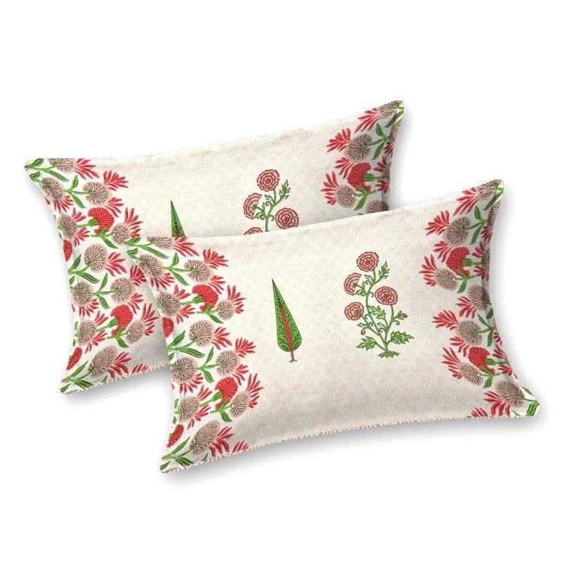 Devika Ethnic Printed Cotton Bedsheet (Pink) - 140 TC media 6