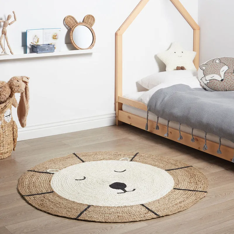 Sleeping Lion Braided Jute Area Rug media 3