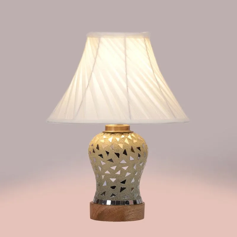 Liora I Pleated Wooden Table Lamp - Multicolor media 6