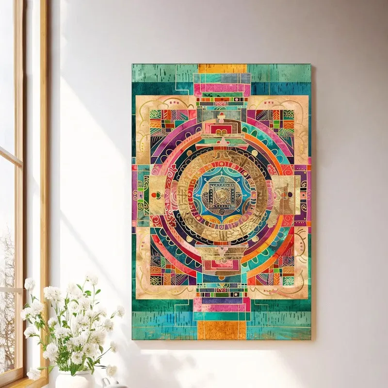 Patchwork Maze Wall Art Without Frame media 2