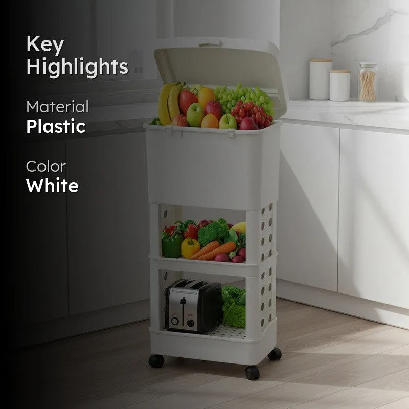 Rioware Fresh Cart White Plastic Racks media 2