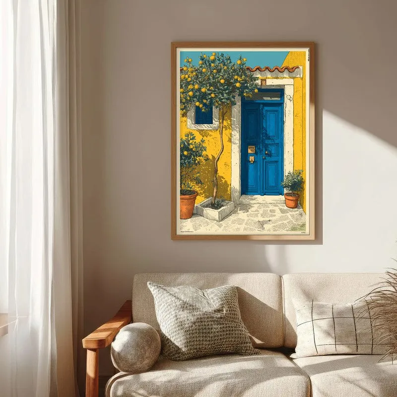 Garden House Canvas Wall Painting - Brown Frame media 6