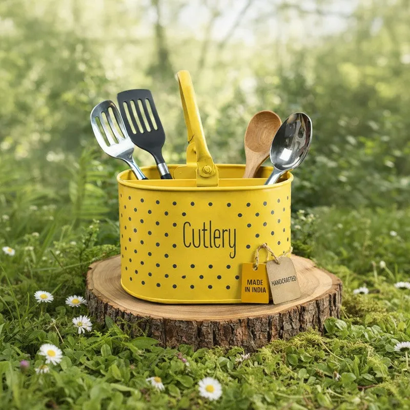 SmartStore Space-Saving Multi-Use Cutlery Stand - Yellow media 4