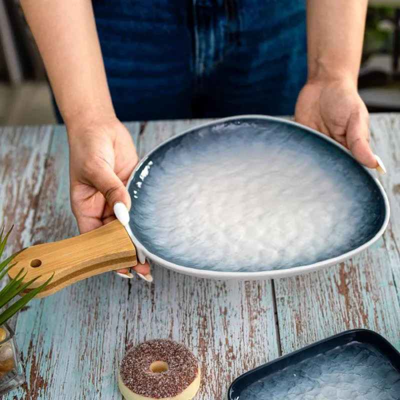 Nomura Abstract Porcelain Platter - Blue media 3