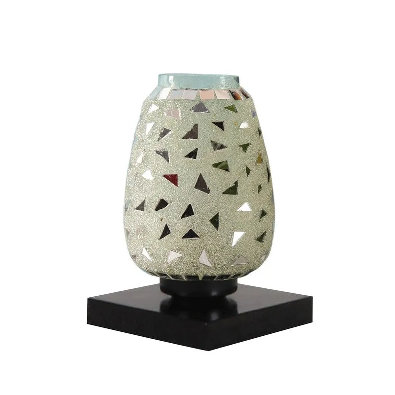 Luminte Mosaic Glass Wooden Table Lamp With Base media 6