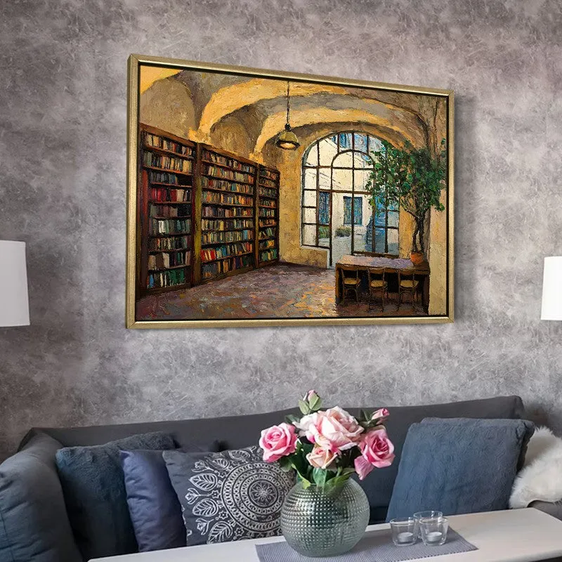Bookhaven Canvas Wall Painting With Frame media 6