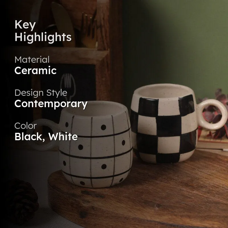 Enoch Ceramic Tea Cup (230 mL Each) - Set of Two media 2