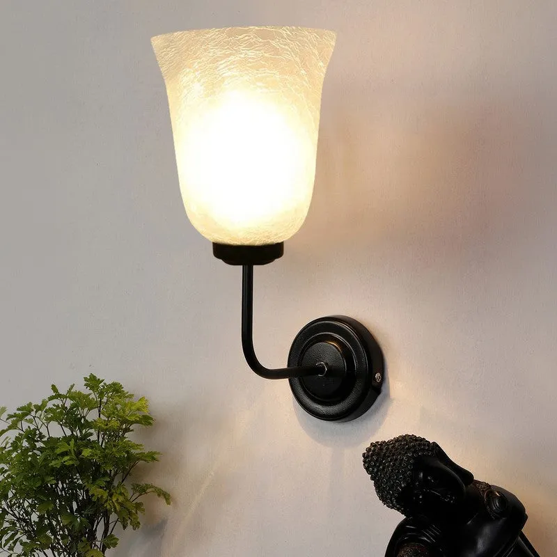 Crystal Bloom Matte Glass Wall Lamp media 4