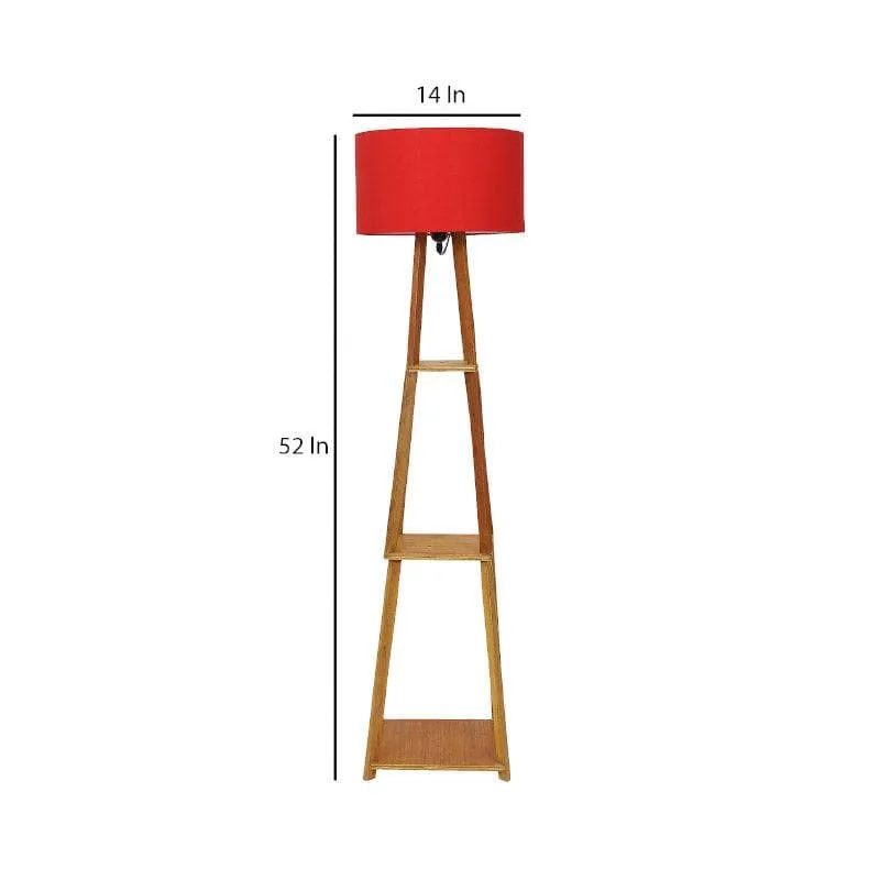 Blace Netima Floor Lamp With Shelf - Red media 6