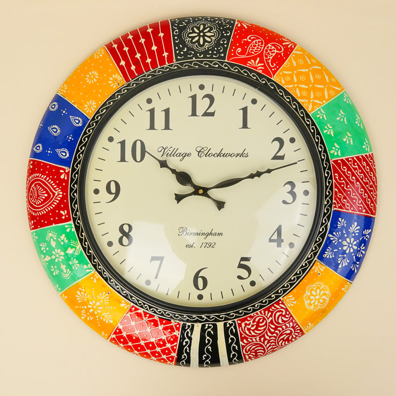 Timeless Tint Hand Painted Wooden Wall Clock media 3