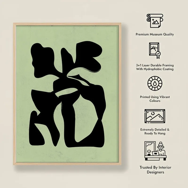 Modern Totem Canvas Wall Painting With Brown Frame media 10