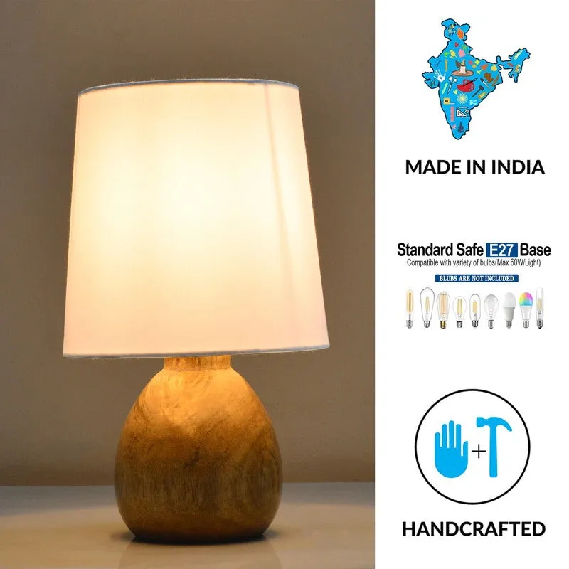 PureVista Wooden Table Lamp - White media 5