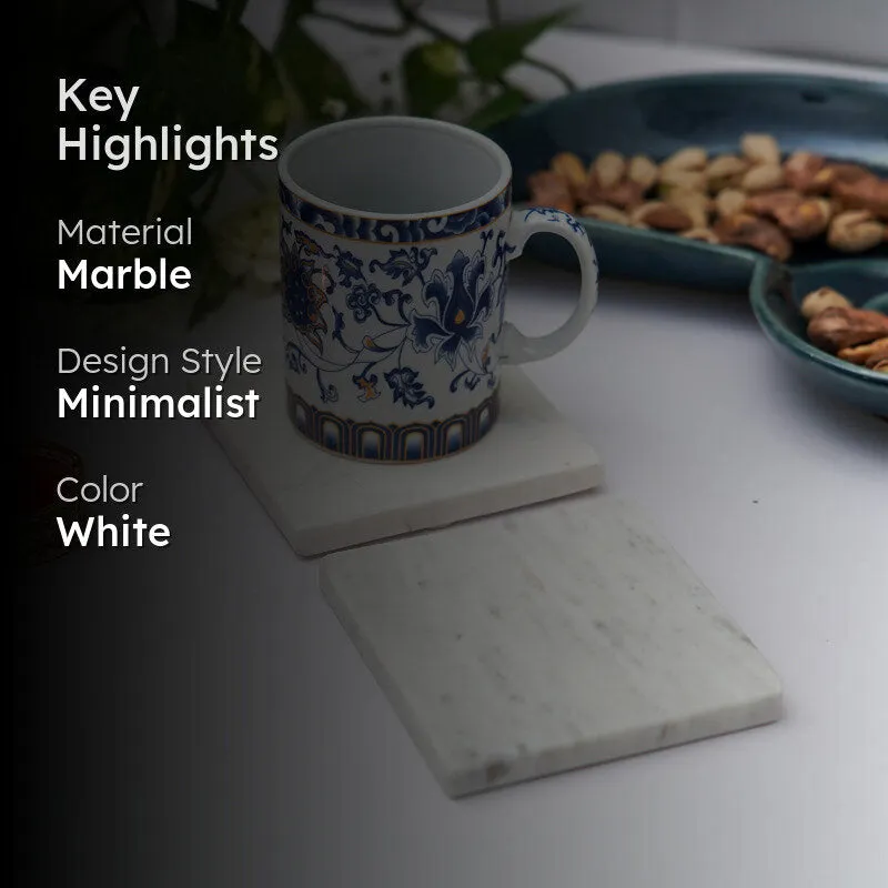 Bruna Square Marble Coaster - Set Of Two media 2