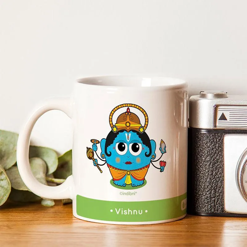 Whimsy Cute Vishnu Ceramic Coffee Mug - 300 mL media 1