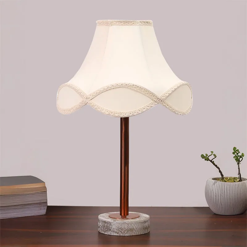 Valencia Arc Rodin Wooden Table Lamp - OffWhite,Copper,White media 3