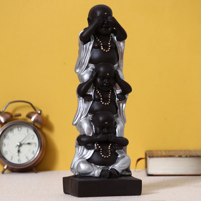 Mindful Monks Showpieces - Silver