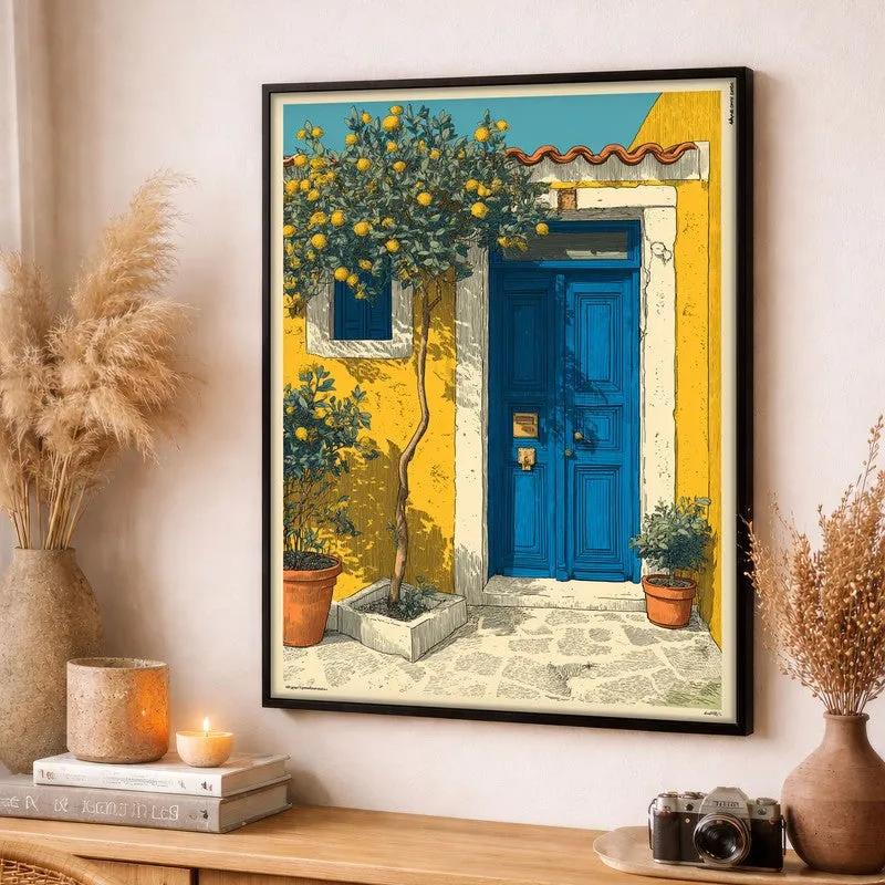 Garden House Canvas Wall Painting - Black Frame media 3
