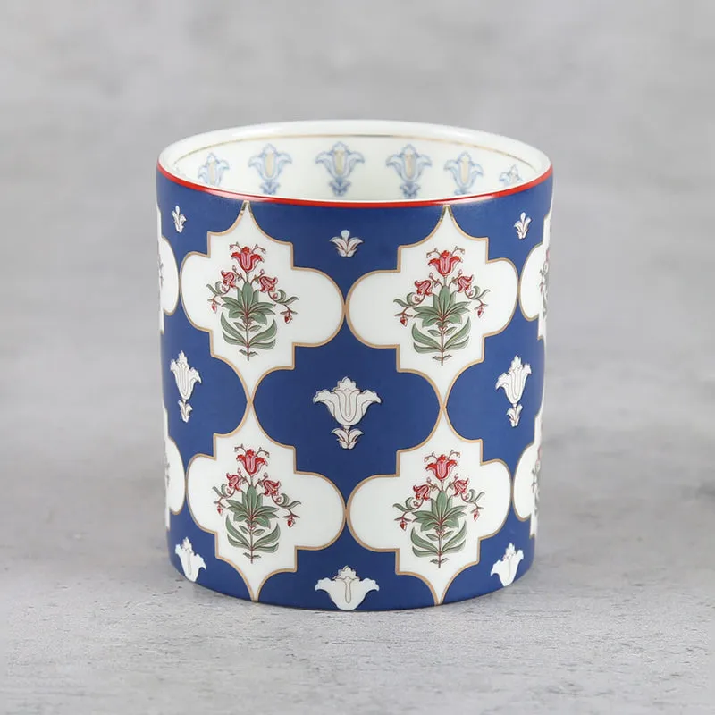 India Circus Bone China Tea Cup (220 mL Each)/Blue)- Set of Six media 5