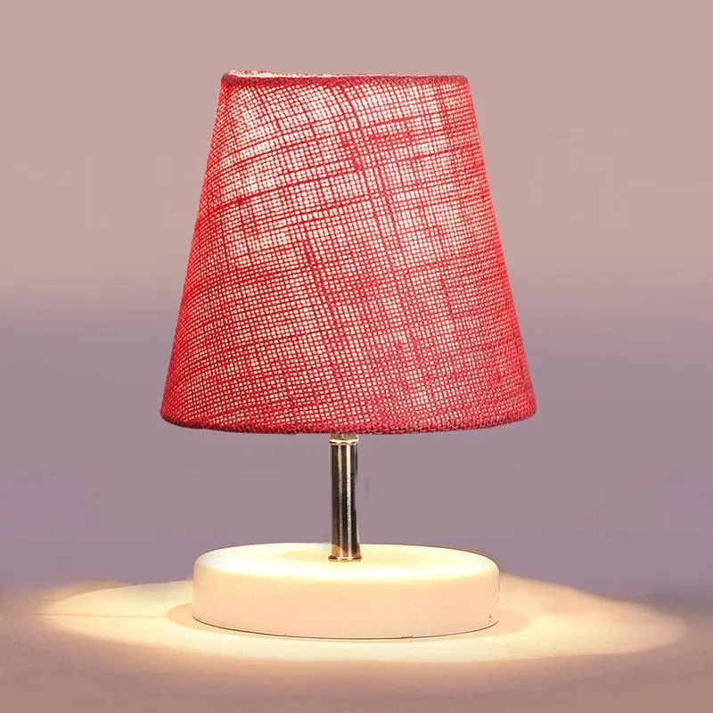 Vero Jute Table Lamp - Pink,White media 1