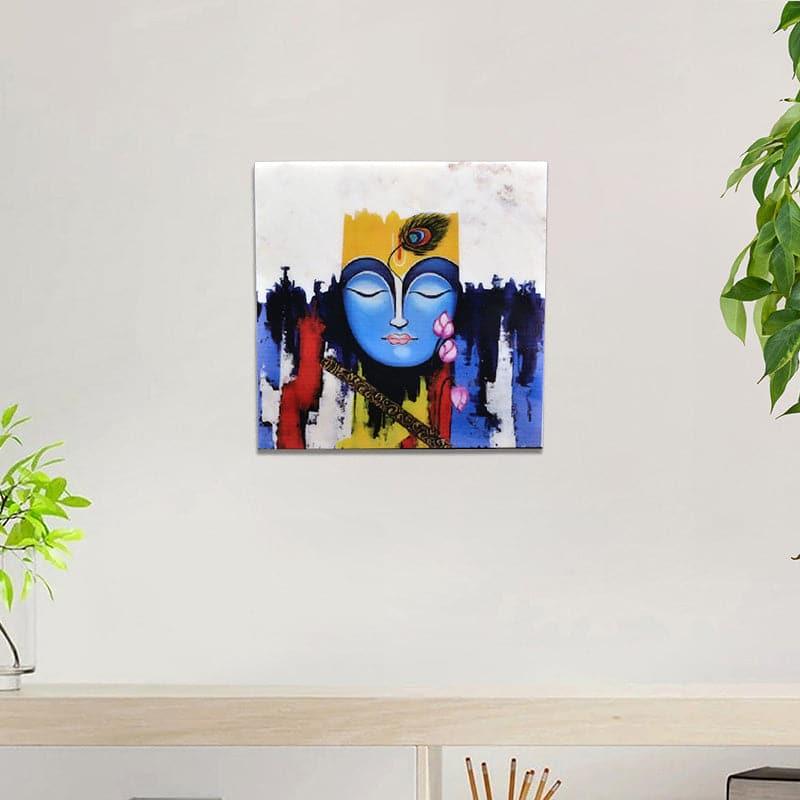 Krishna Charm Printed Marble Wall Accent