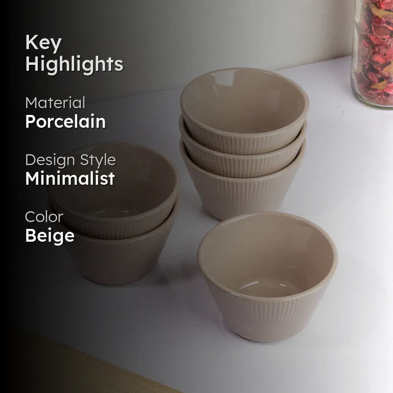 Orlan Snack Bowl(300 mL) - Set Of Six media 2