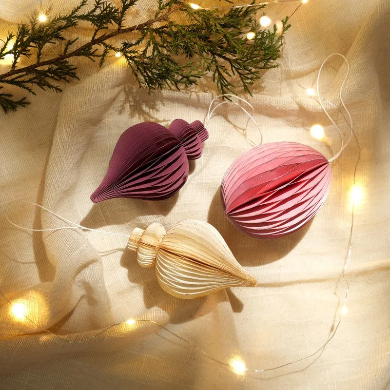 Fig Living Christmas Ornaments (Festive Red) (Pack Of Three) - Set Of Three media 10