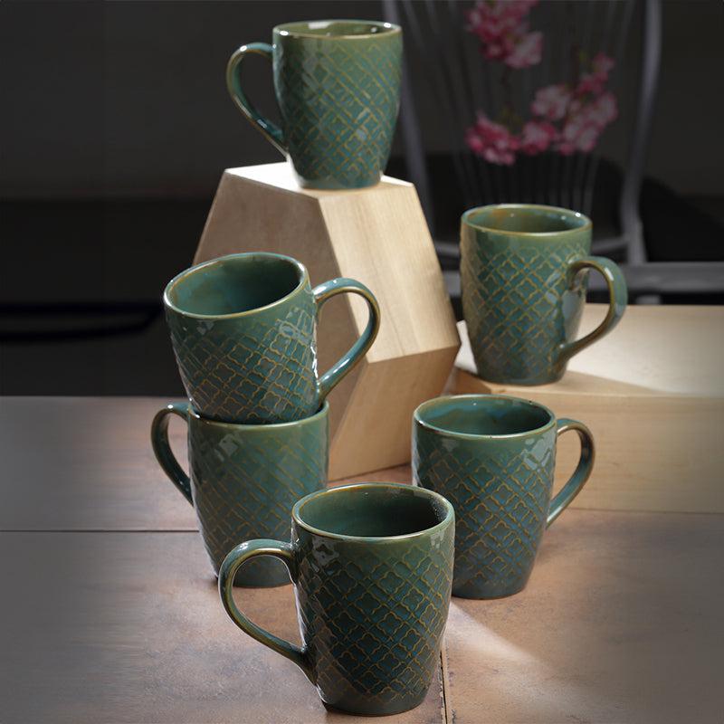 食器 Yuna Elegant Yuna Porcelain Tea Cup Set - Black & Gold Luxe Finish