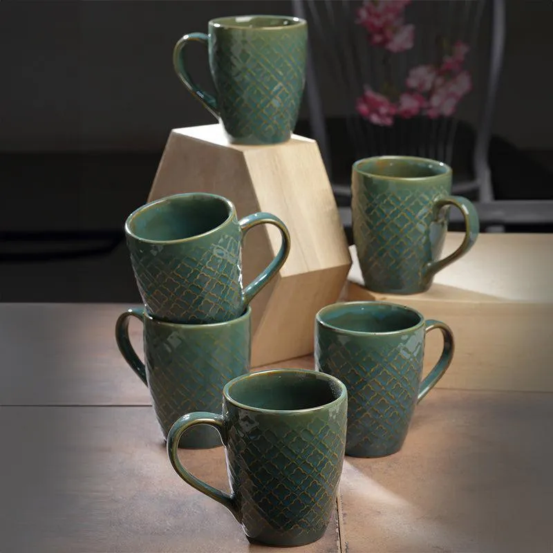 Bida Ceramic Tea Cup (250 mL Each) - Set of Six media 1