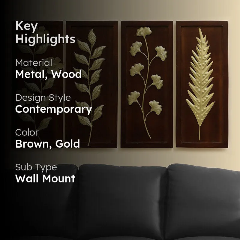 Botanica Metal & Wood Wall Accent - Set Of Four media 2