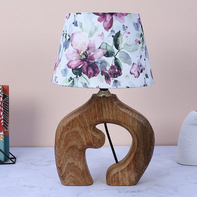 Lumikko Stag Printed Mango Wood Table Lamp - Multicolor media 2
