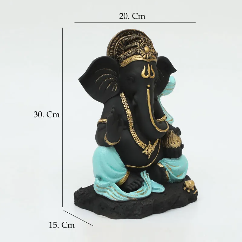 Turquoise Robed Ganesha Showpiece media 7