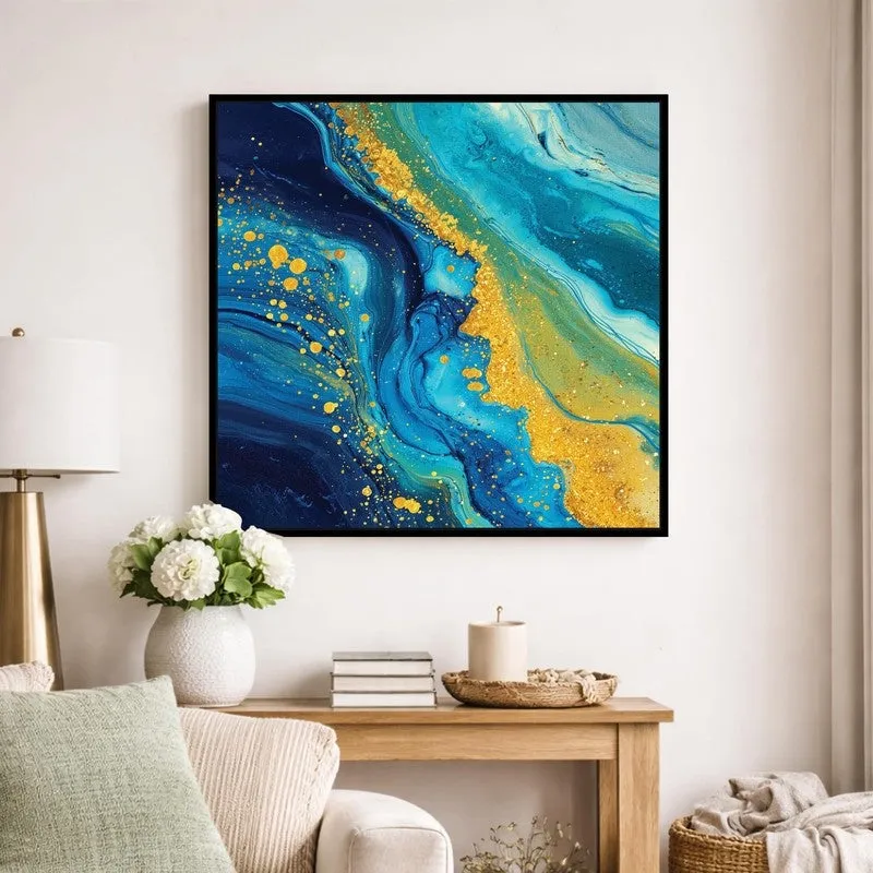 Liquid Glass Canvas Wall Art With Frame media 3