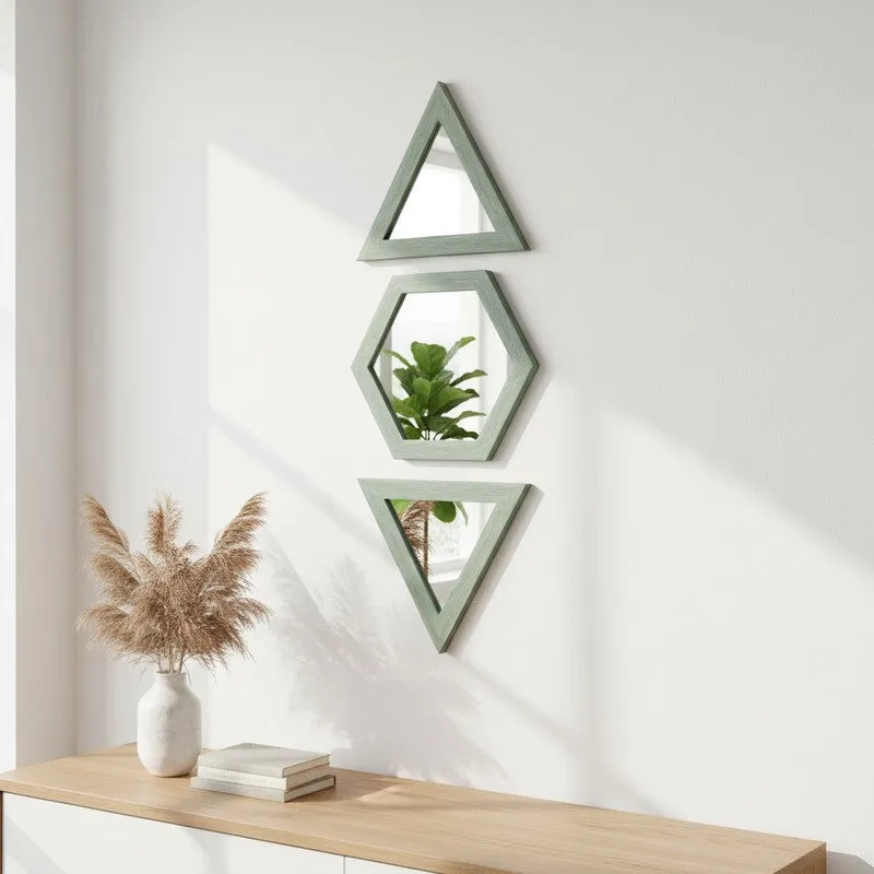 Zentry Wall Mirror With PVC Frame - Set of Three media 5