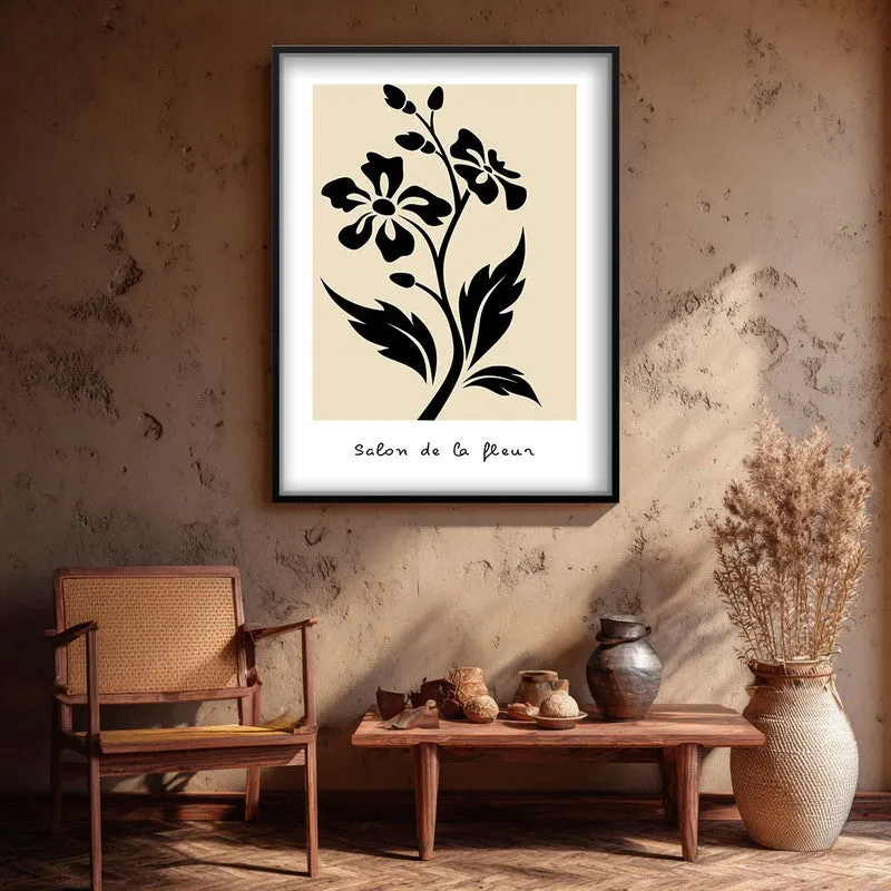 Bold Bloom Canvas Wall Painting With Black Frame media 3