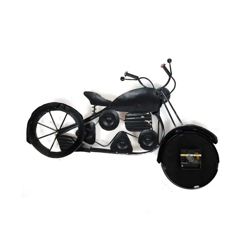 Decorative Bike Showpiece Accent Metal Wall Clock media 5