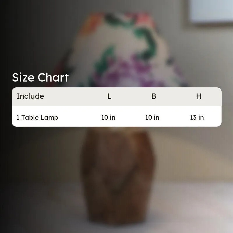 Miyabi Printed Mango Wood Table Lamp - Multicolor media 7