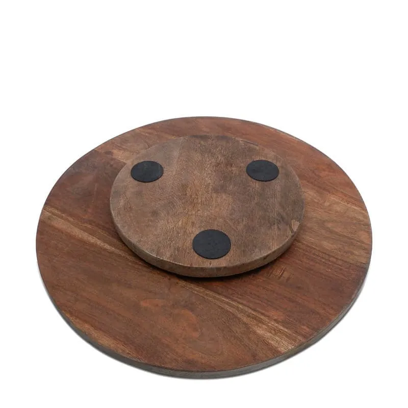 Tribal Design Wood Lazy Susan media 1