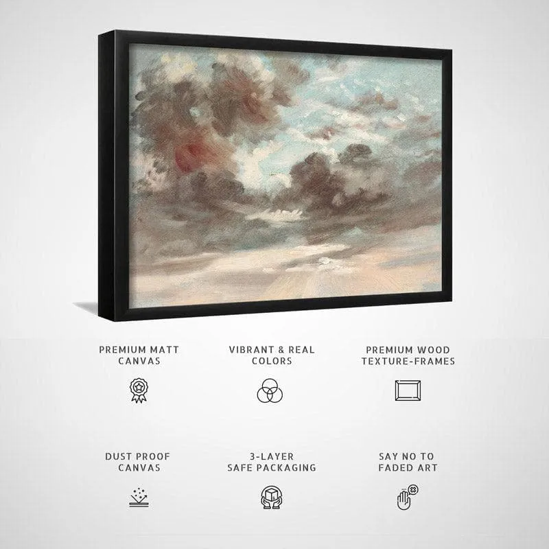 Cloudy Chroma Canvas Wall Painting - Black Frame media 6