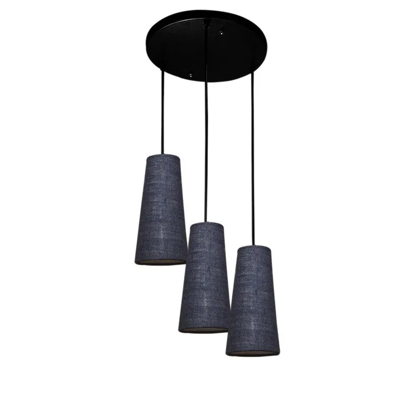Nordic Neutral Triple Metal Ceiling Lamp - Grey media 4