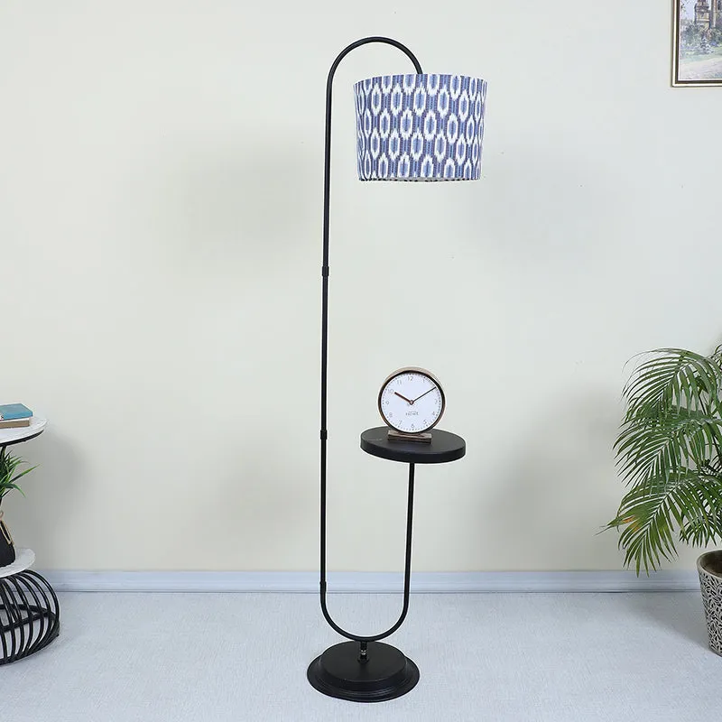 Lois Printed Arched Floor Lamp With Shelf media 3