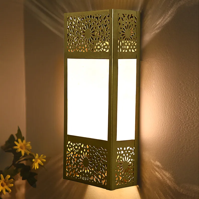 Orna Block Fabric & Metal Wall Lamp media 3